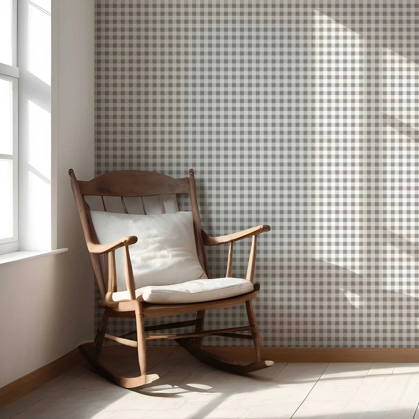Checkmate Charm Wallpaper - Oatfield Grey