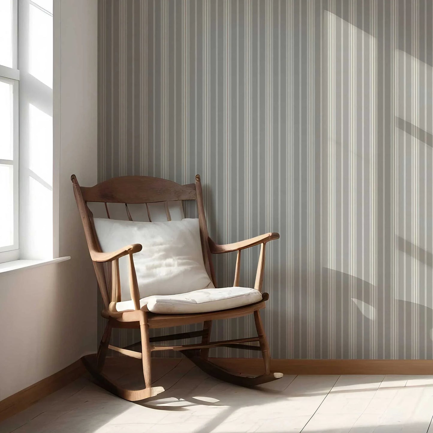 Coastal Lines Wallpaper - Driftwood Grey