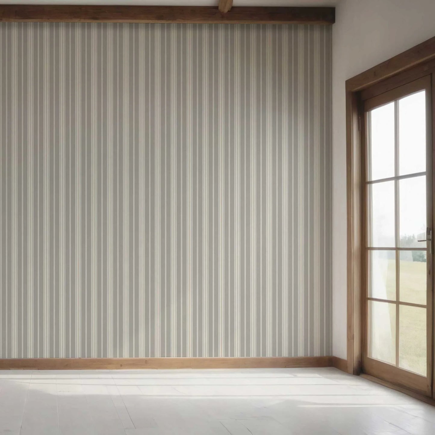 Coastal Lines Wallpaper - Driftwood Grey