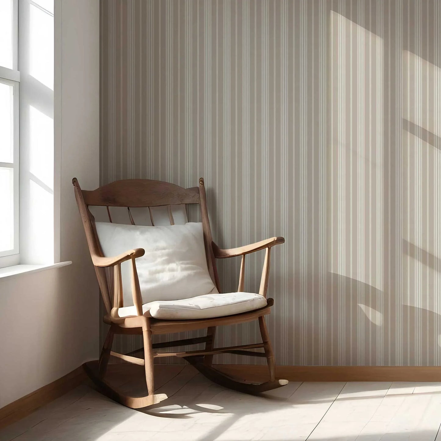 Coastal Lines Wallpaper - Biscotti Beige