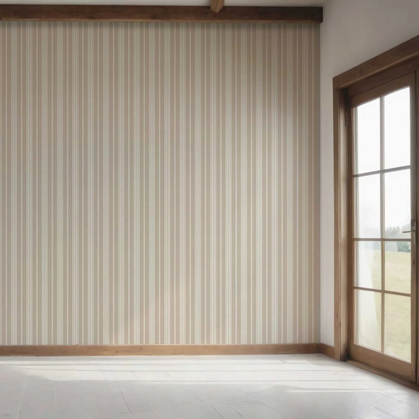 Coastal Lines Wallpaper - Biscotti Beige