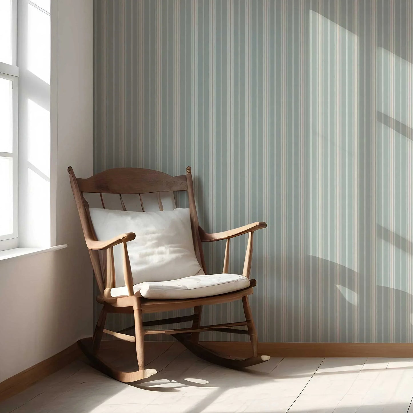 Coastal Lines Wallpaper - Misty Mint