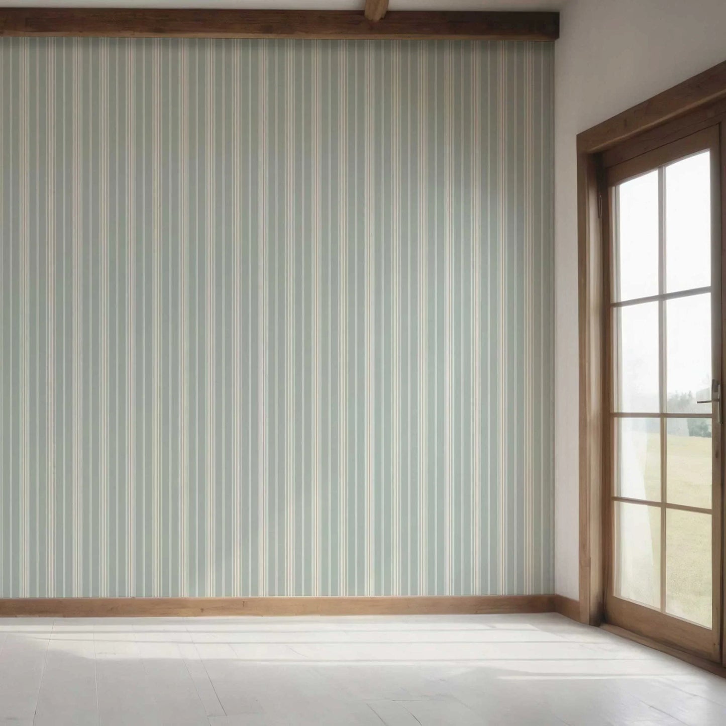 Coastal Lines Wallpaper - Misty Mint