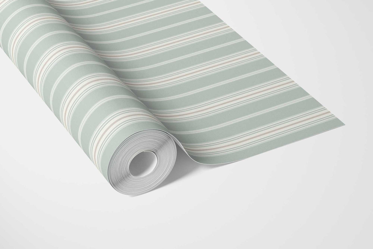 Coastal Lines Wallpaper - Misty Mint