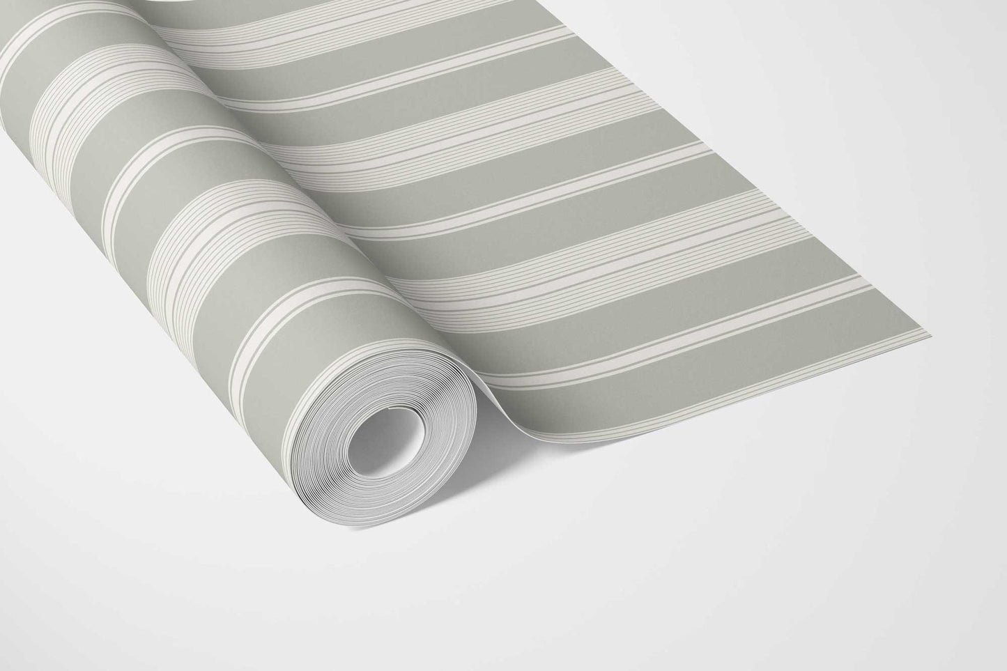 Shoreline Stripes Wallpaper - Sage Mist