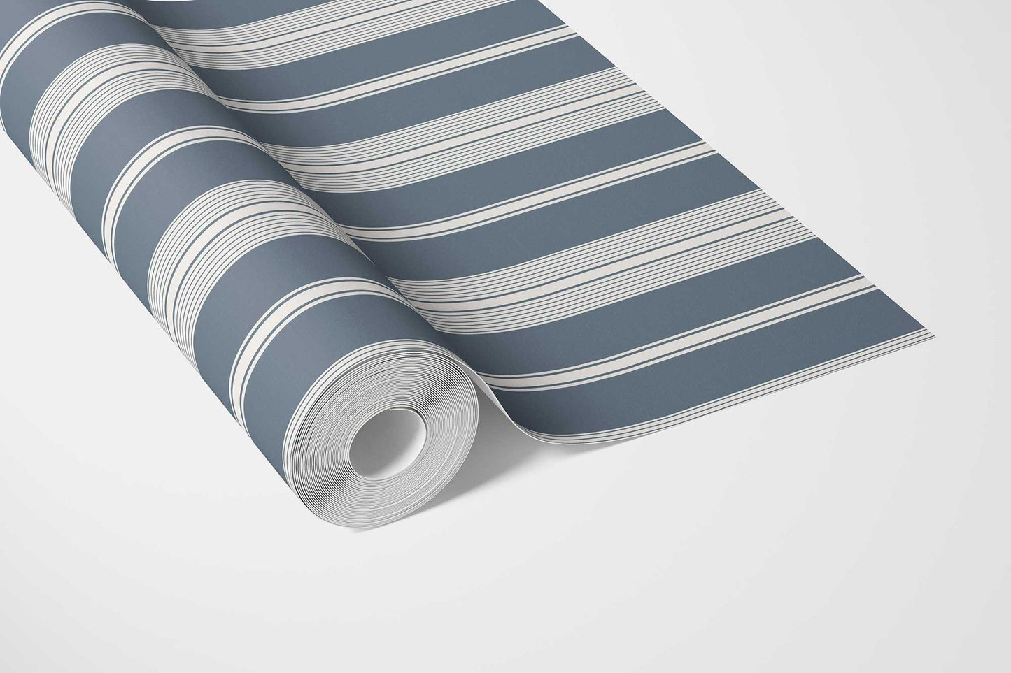 Shoreline Stripes Wallpaper - Ink Tide