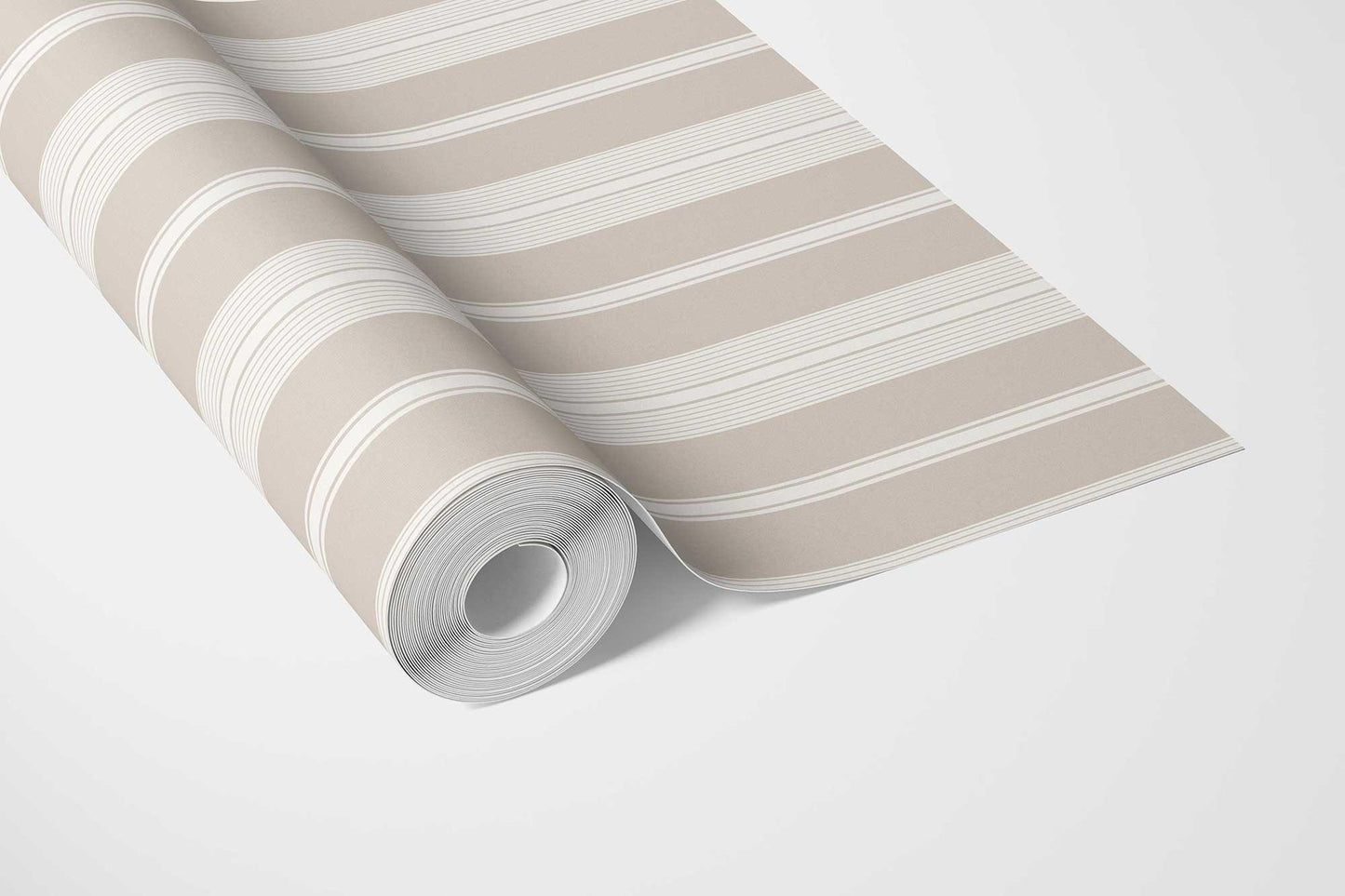 Shoreline Stripes Wallpaper - Sand Drift