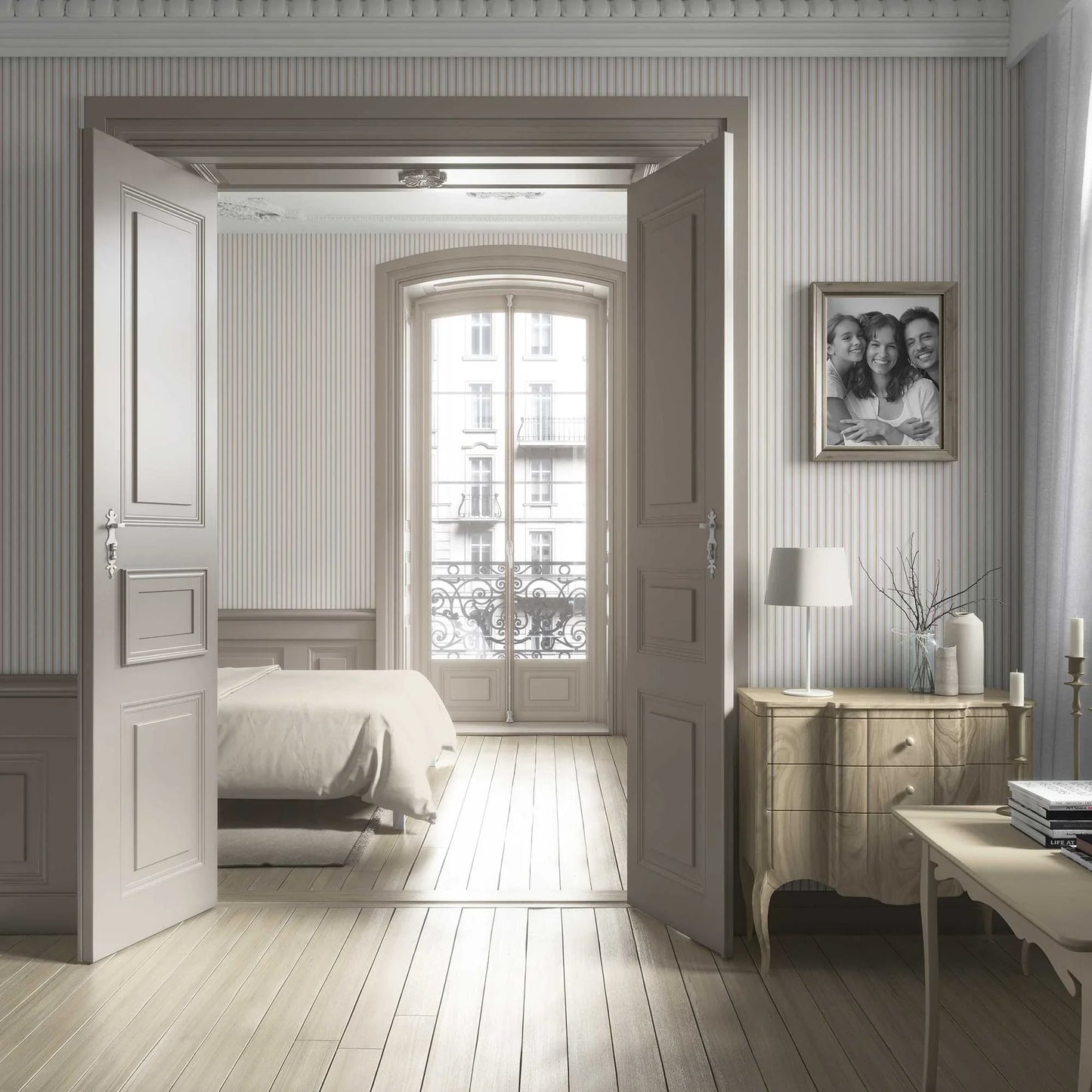 Parallel Play Wallpaper - Biscotti Beige
