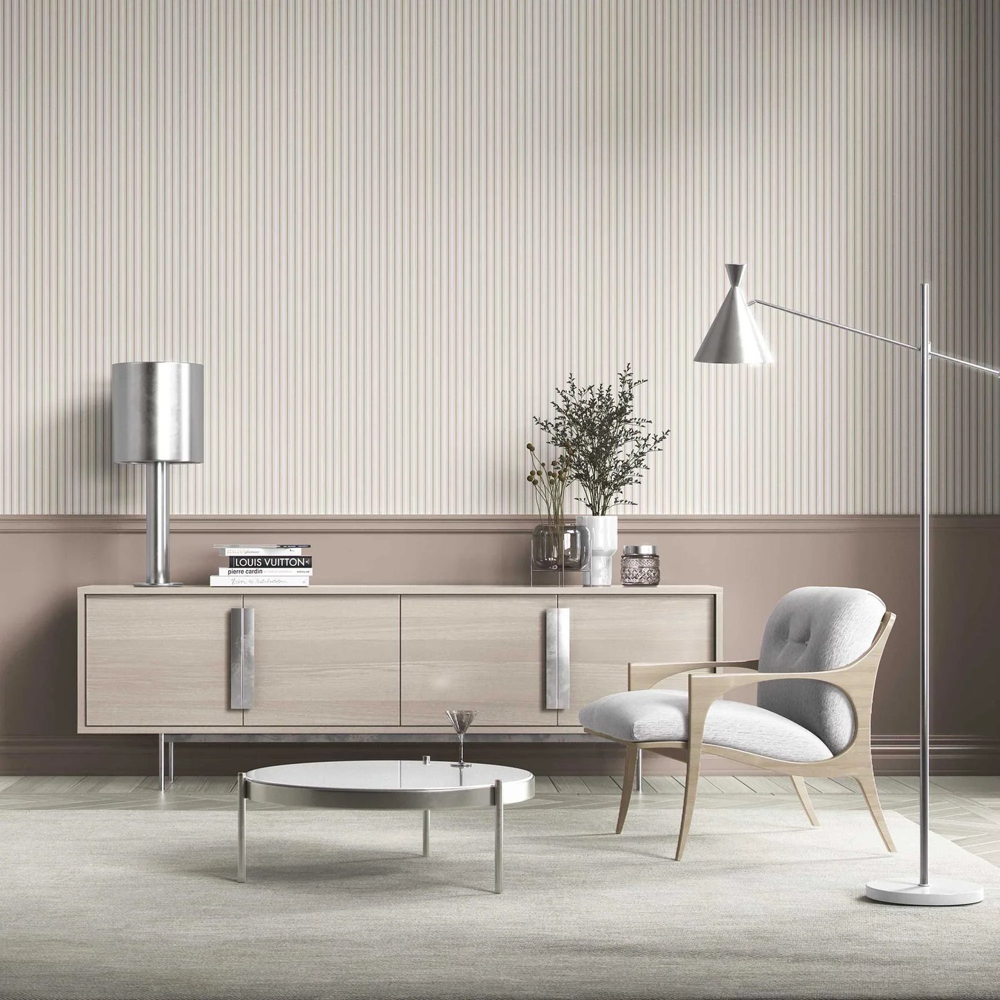 Parallel Play Wallpaper - Biscotti Beige
