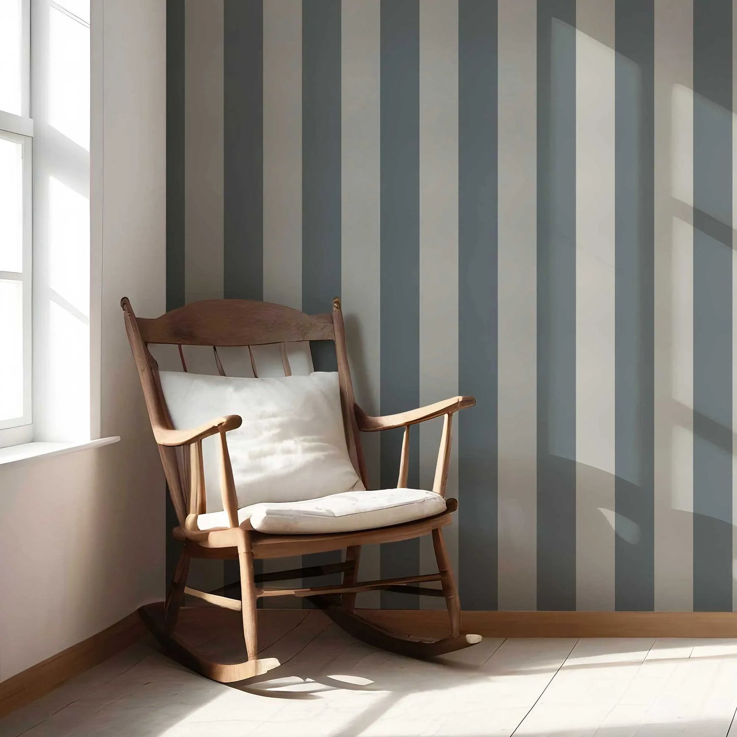 Stripe Story Wallpaper - Storm Grey