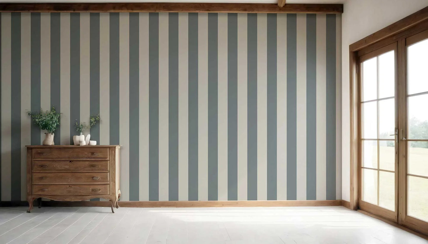 Stripe Story Wallpaper - Storm Grey