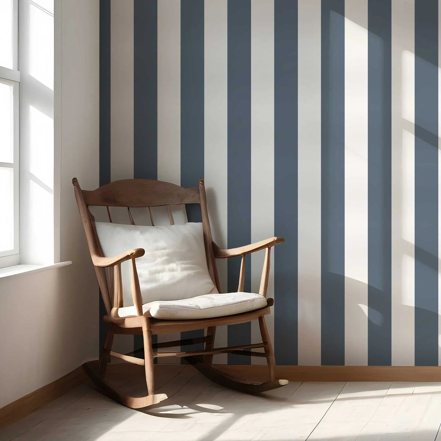 Stripe Story Wallpaper - Indigo Reprise