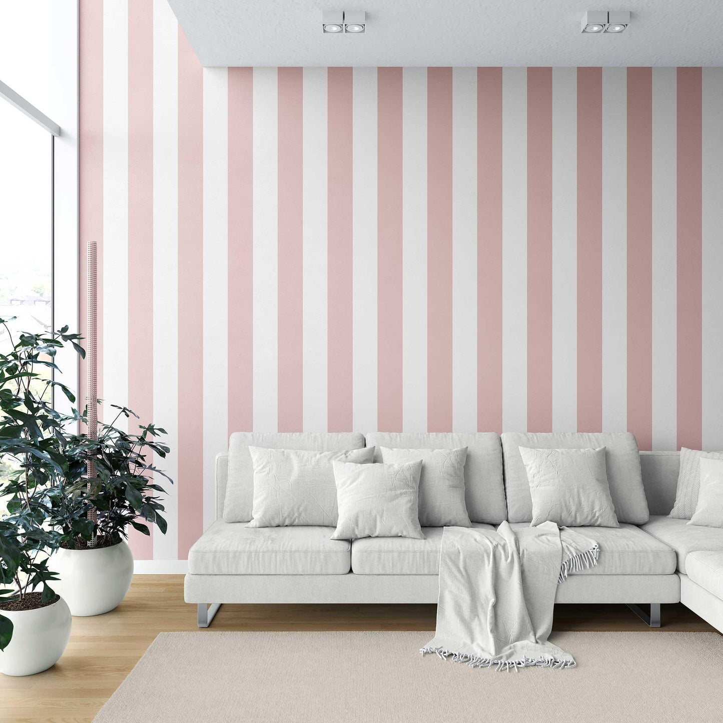 Stripe Story Wallpaper - Blush Chant