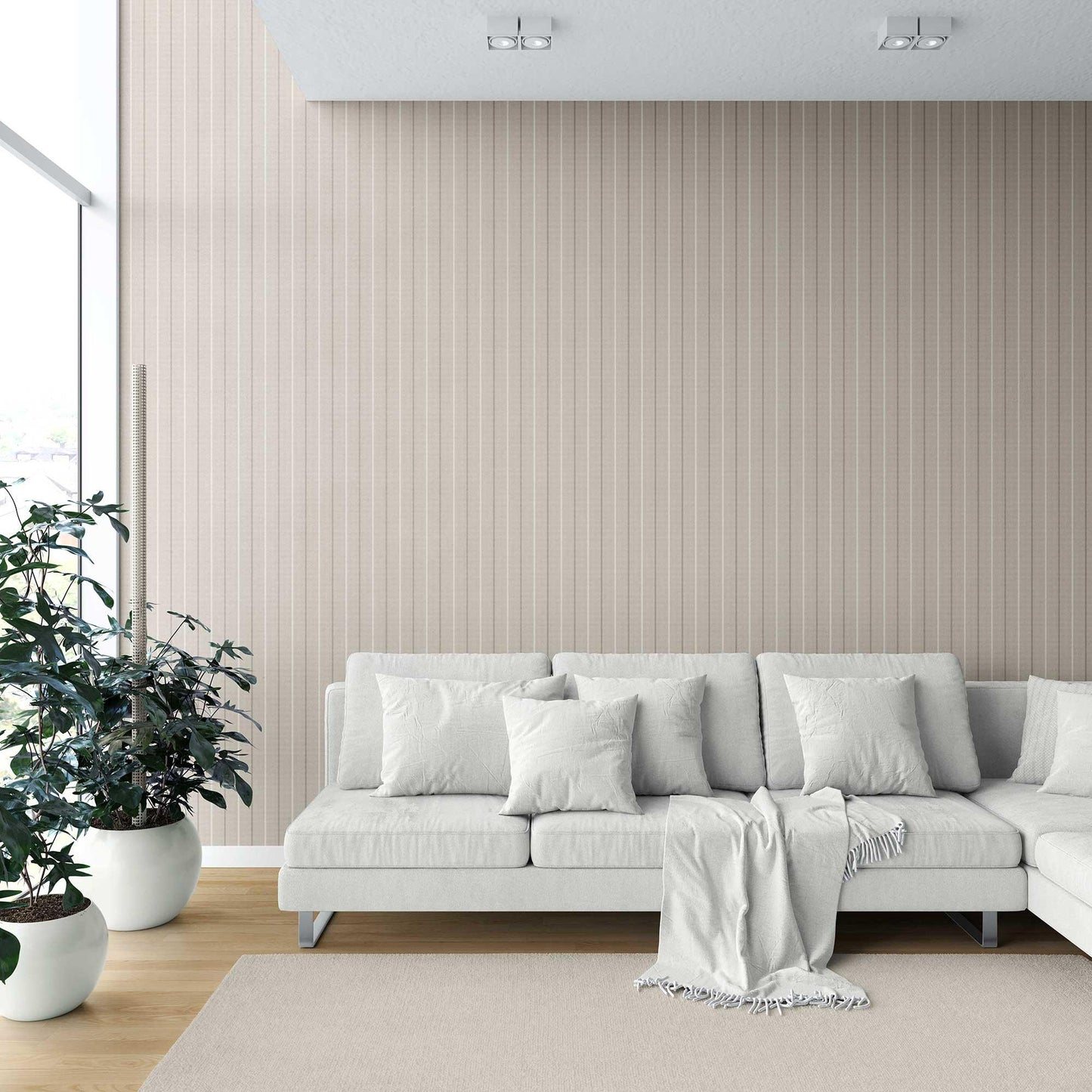 Whisper Lines Wallpaper - Sandstone Veil