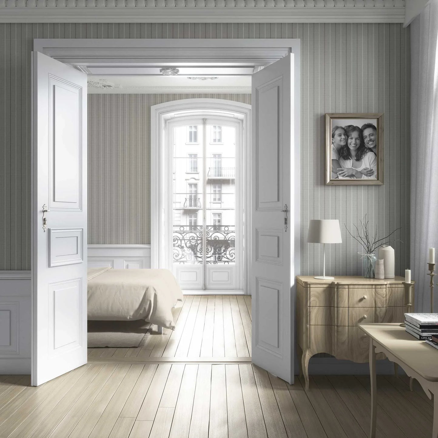 Whisper Lines Wallpaper - Driftwood Calm