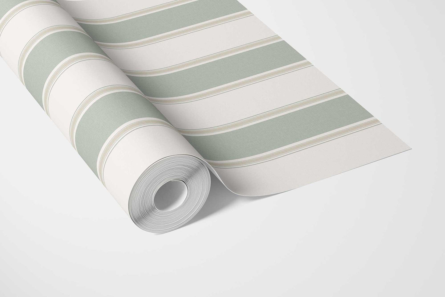 Striped Sonata Wallpaper - Sage Harmony