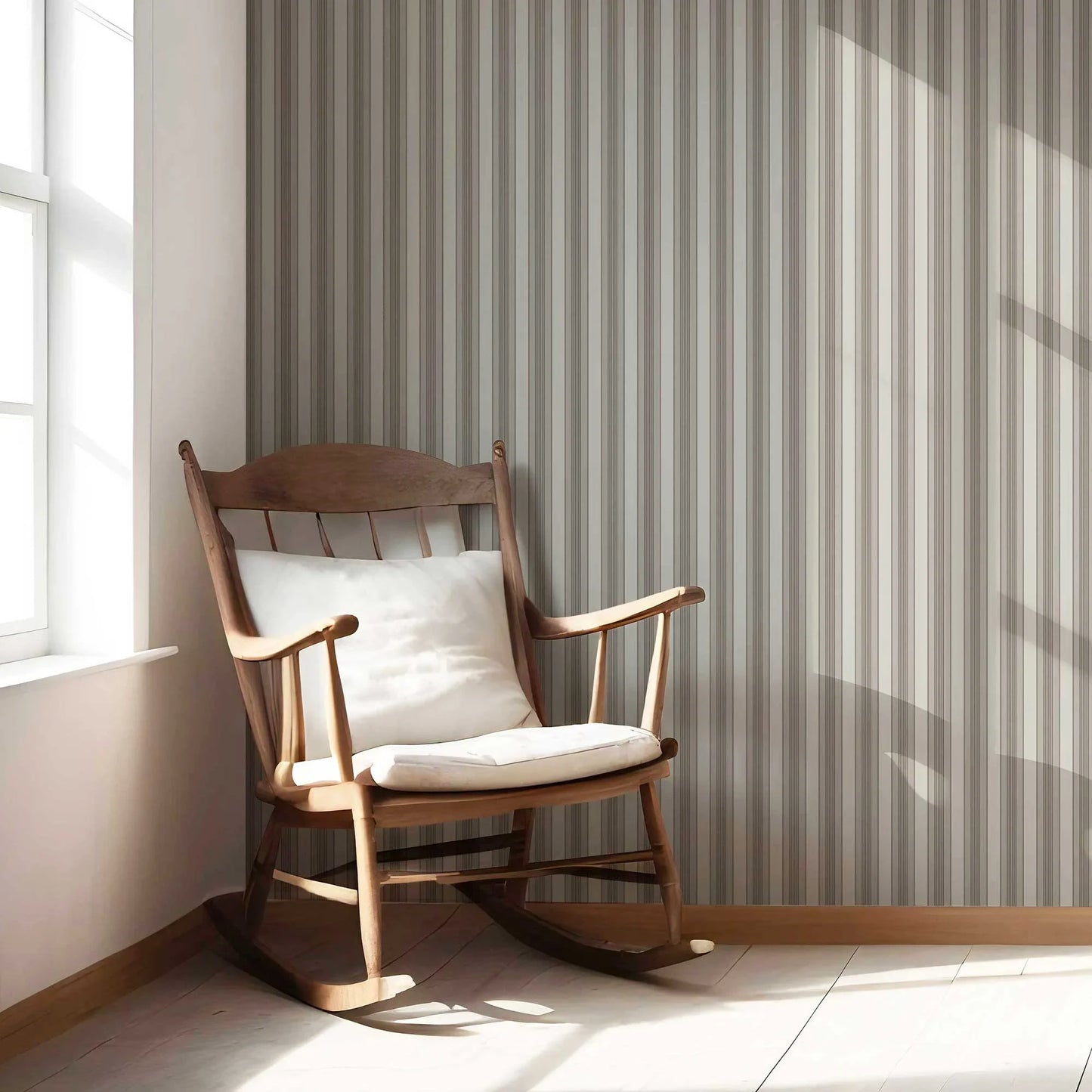 Woven Lines Wallpaper - Almond Clay