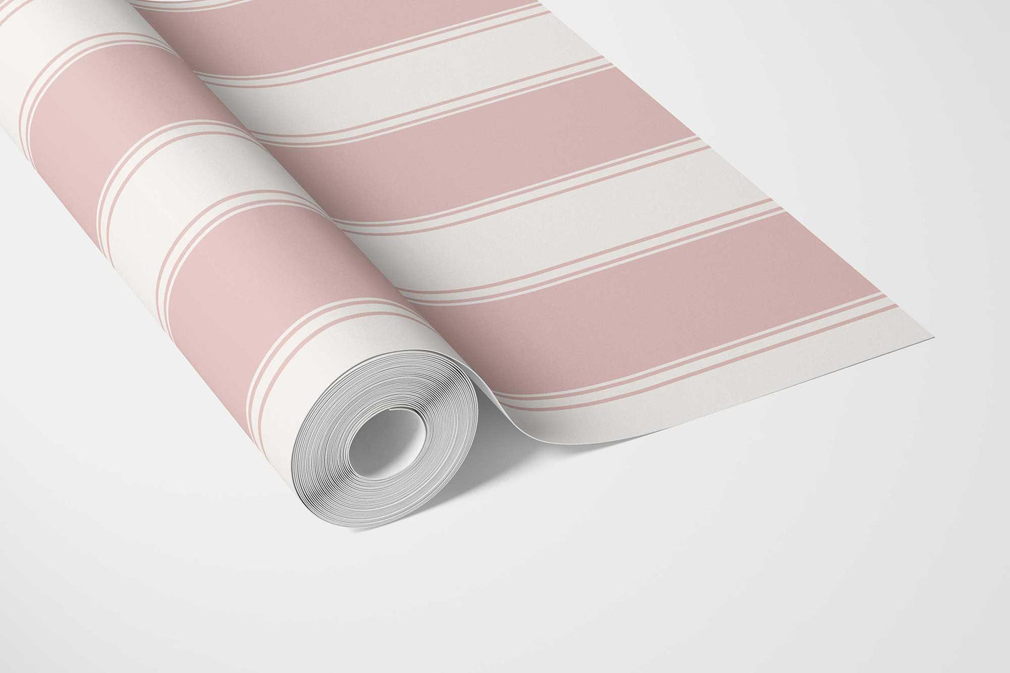 Vertical Verse Wallpaper - Rosewater Blush