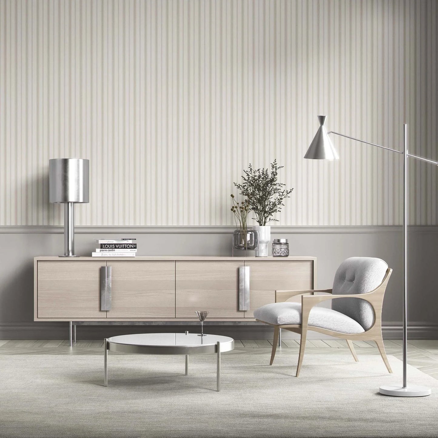 Shadow Stitch Wallpaper - Bare Taupe