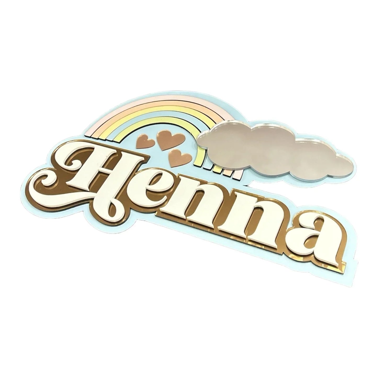 3 Layer Name Plaque - Colourful Corner