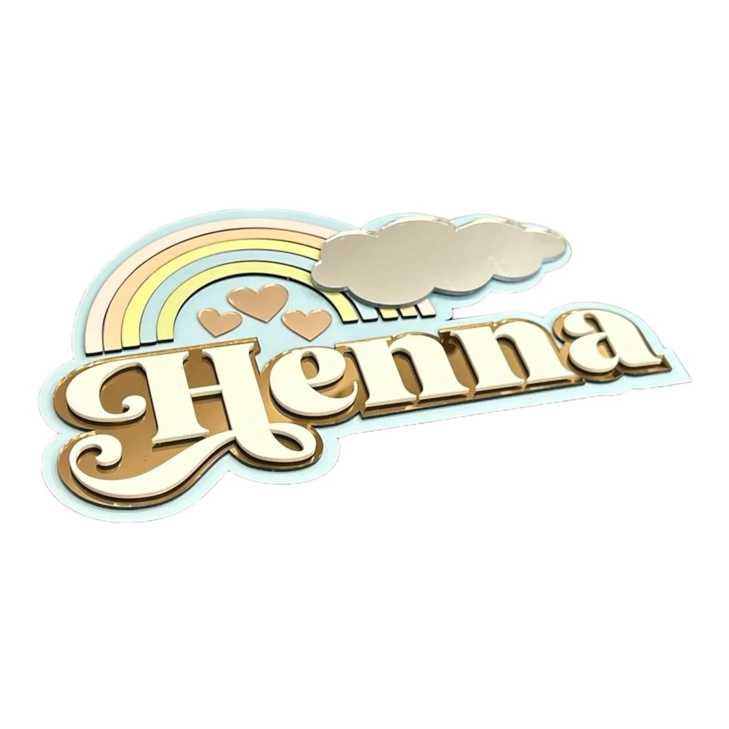 3 Layer Name Plaque - Colourful Corner