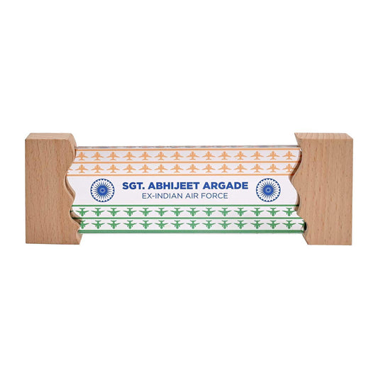 Aero Guardians Desk Name Plate with Wooden Stand - Housenama