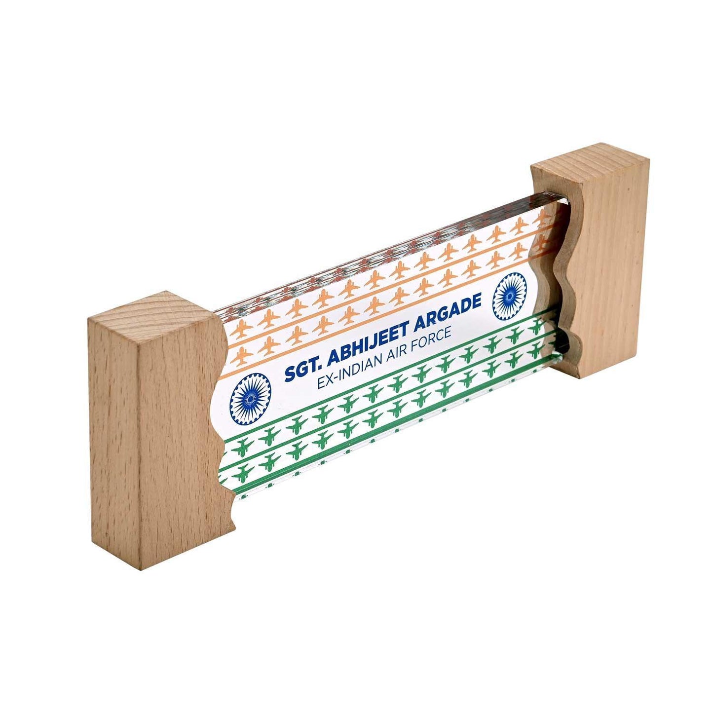 Aero Guardians Desk Name Plate with Wooden Stand - Housenama