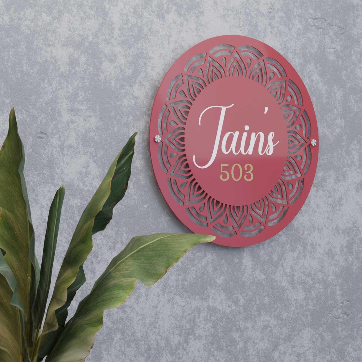 Aftaab - Steel Name Plate - Housenama
