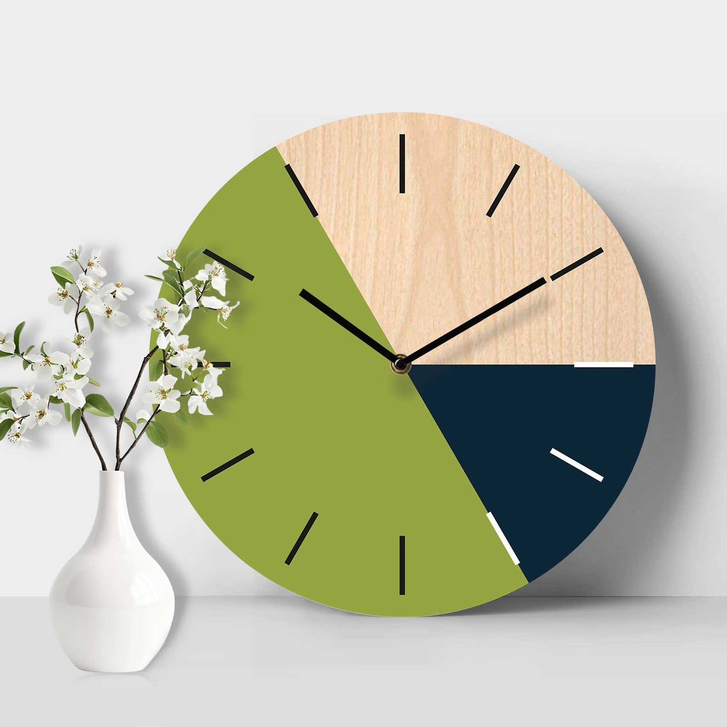Aura Birch Clock - Refreshing Green