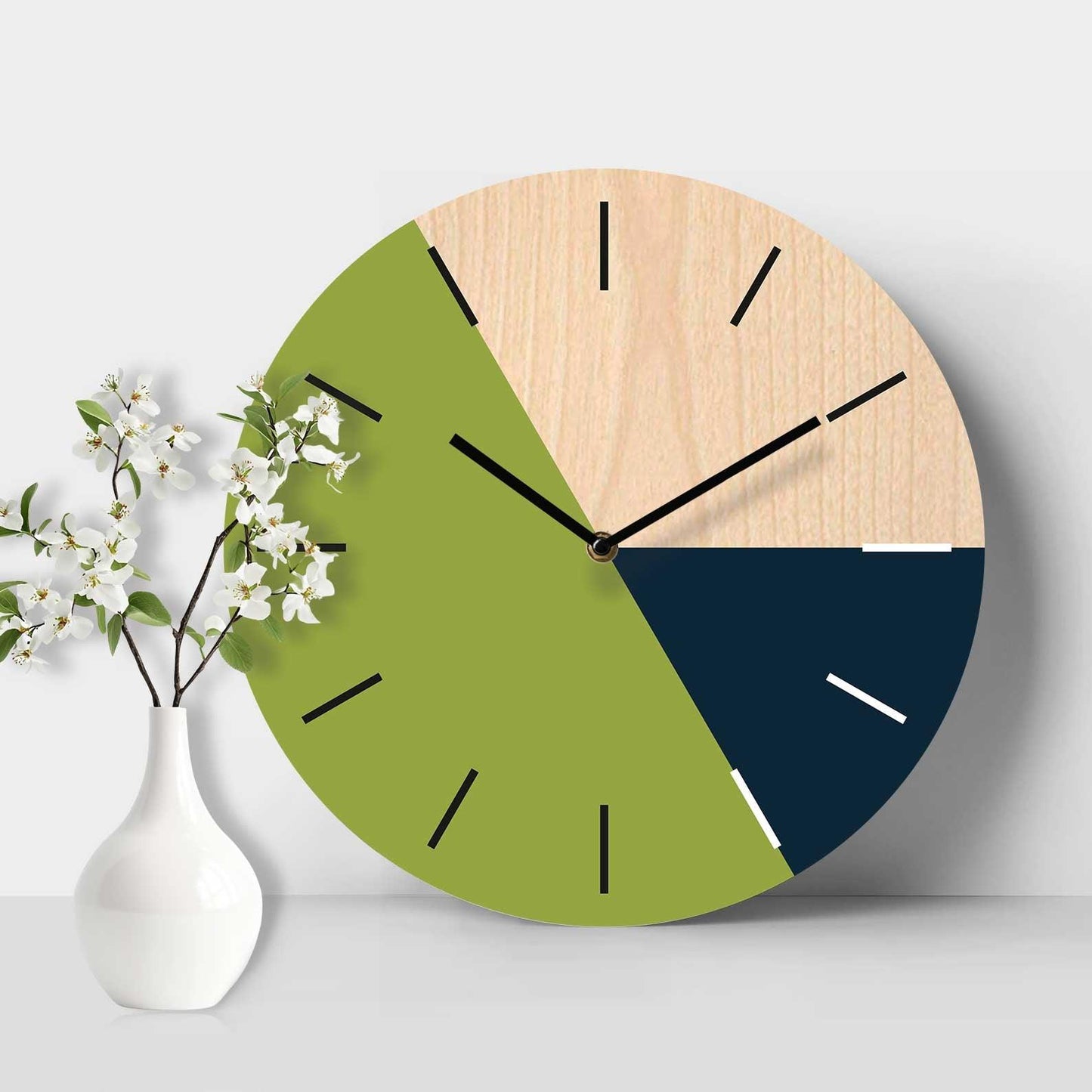 Aura Birch Clock - Refreshing Green