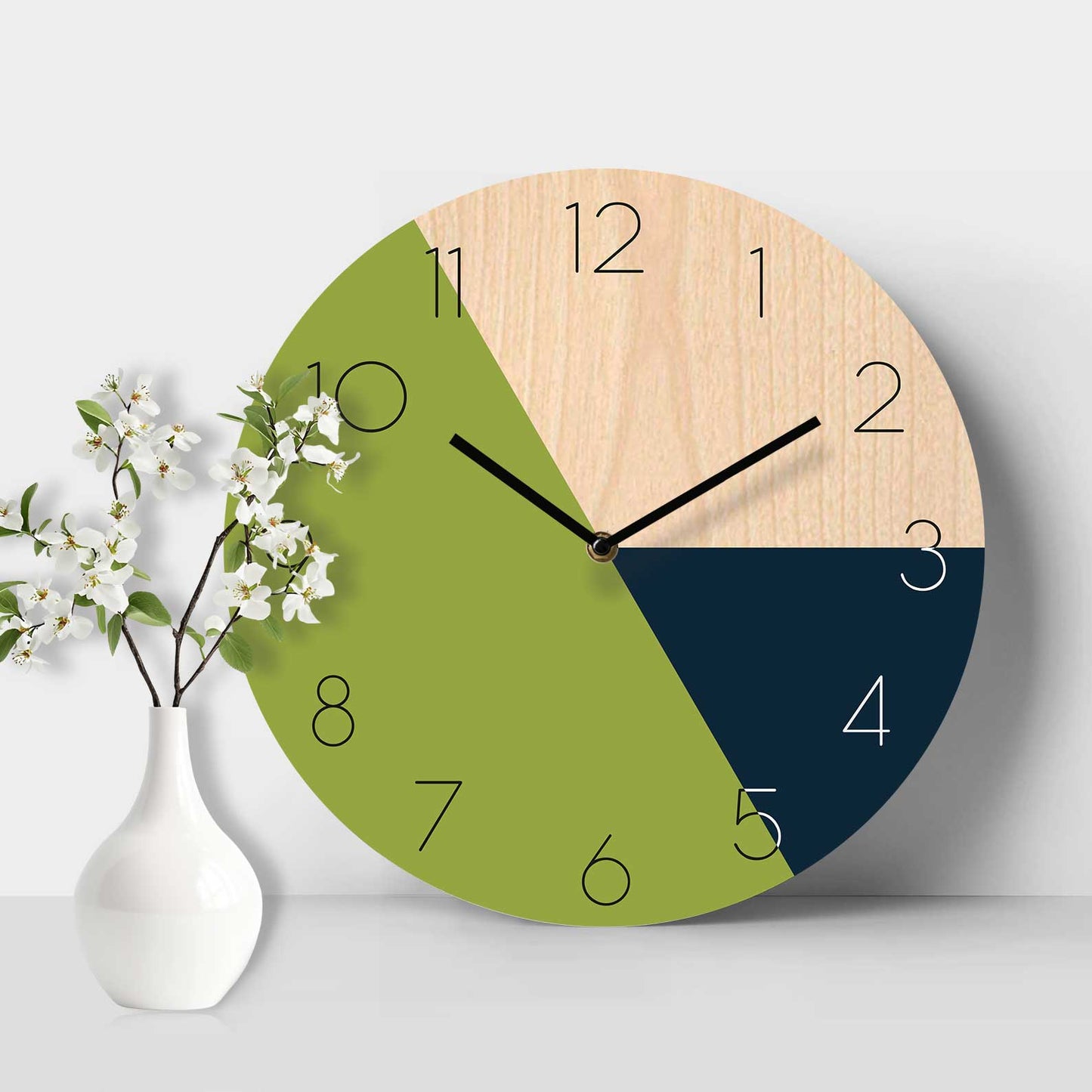 Aura Birch Clock - Refreshing Green