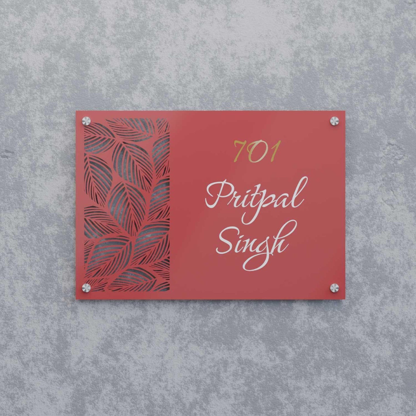 Barg-o-Bahaar - Steel Name Plate