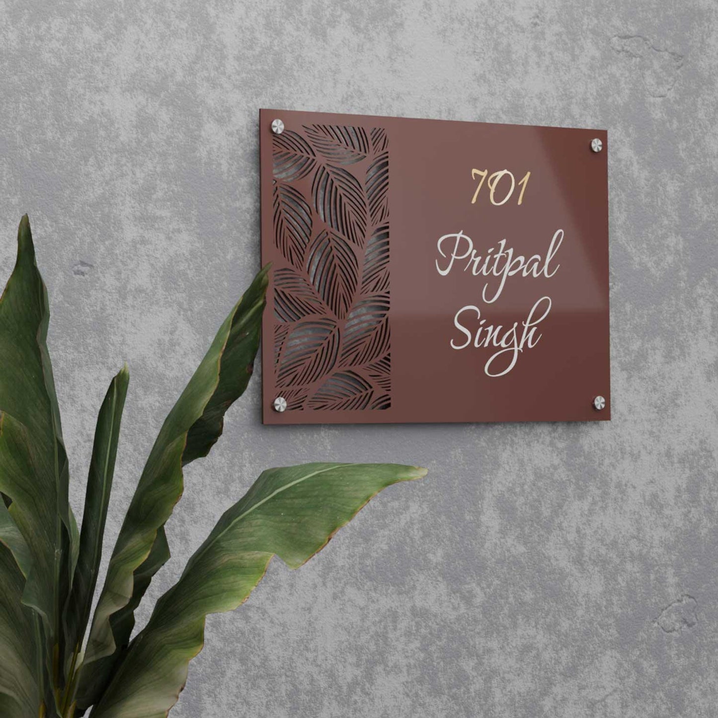 Barg-o-Bahaar - Steel Name Plate