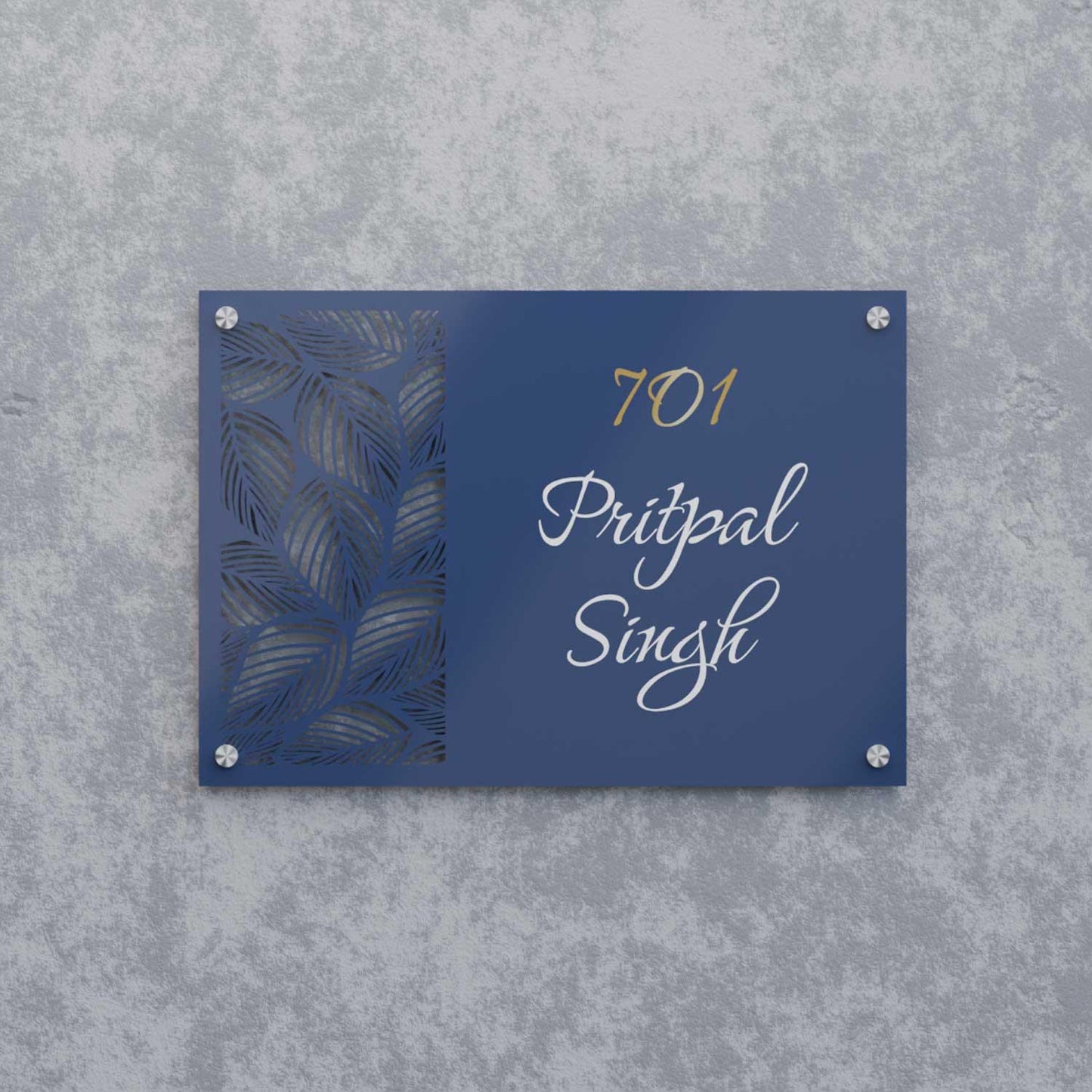 Barg-o-Bahaar - Steel Name Plate