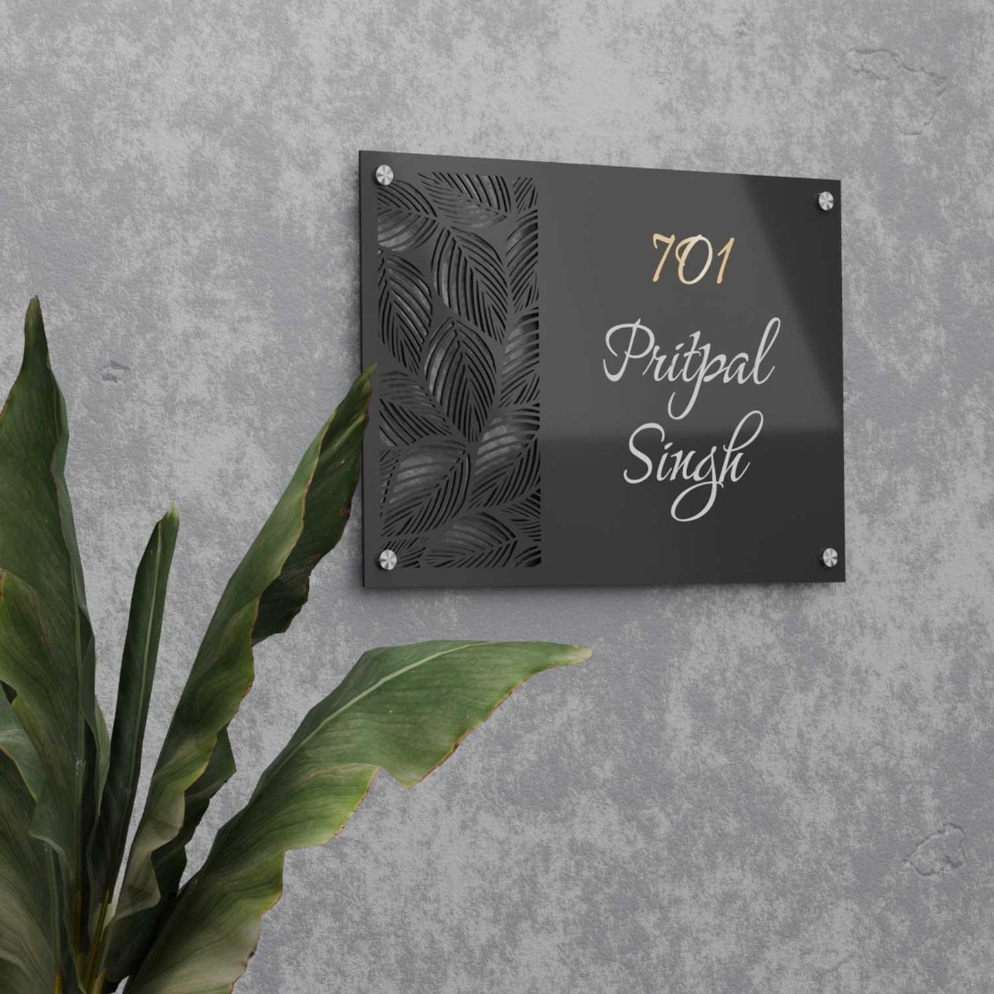 Barg-o-Bahaar - Steel Name Plate