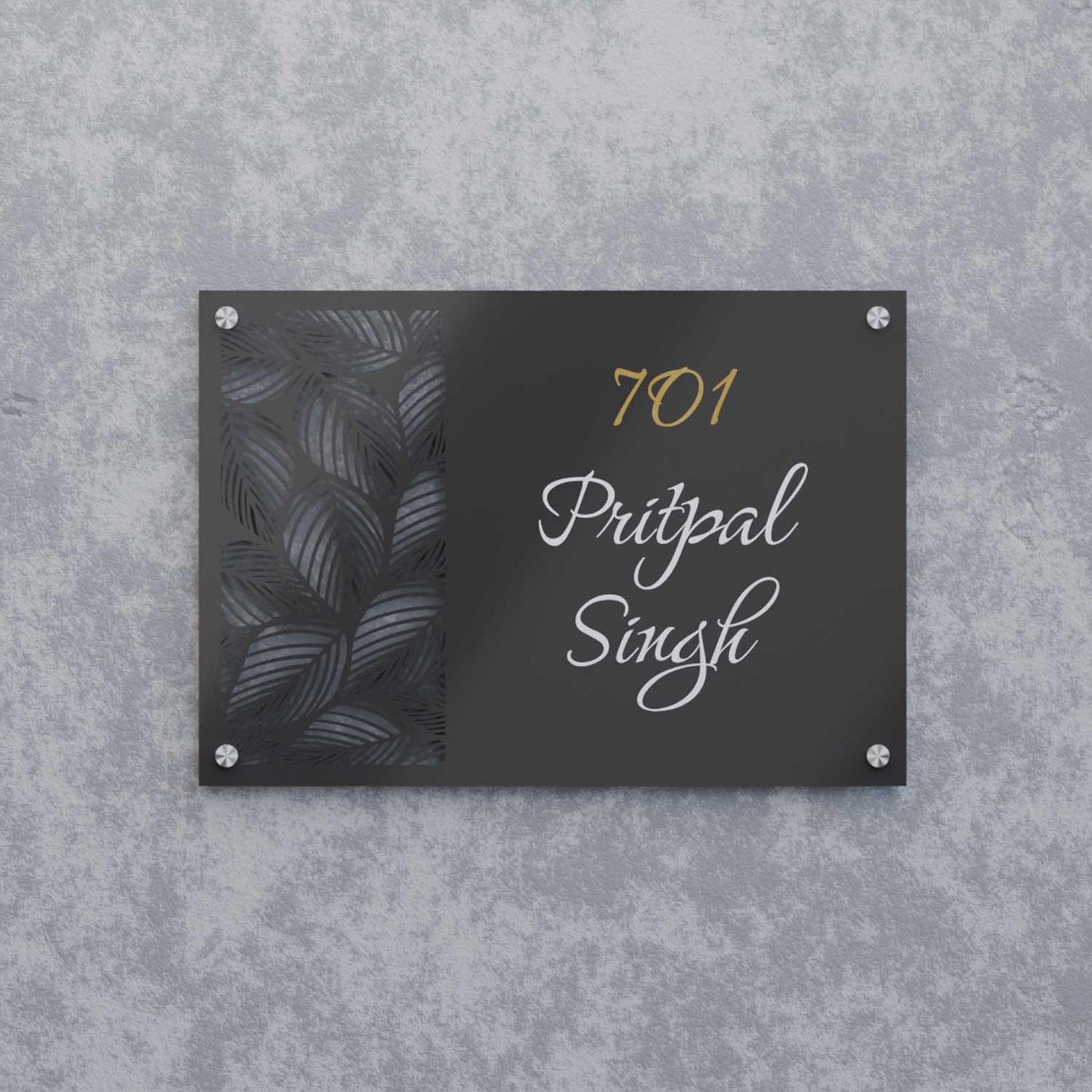 Barg-o-Bahaar - Steel Name Plate