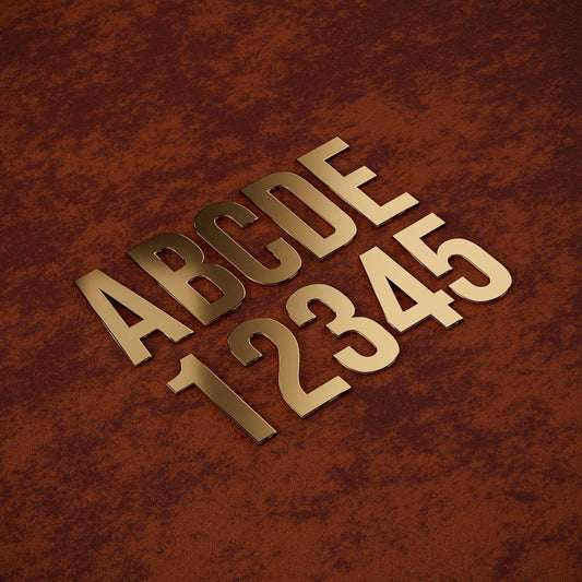 Bebas - Tall Brass Door Numbers & Letters - Housenama