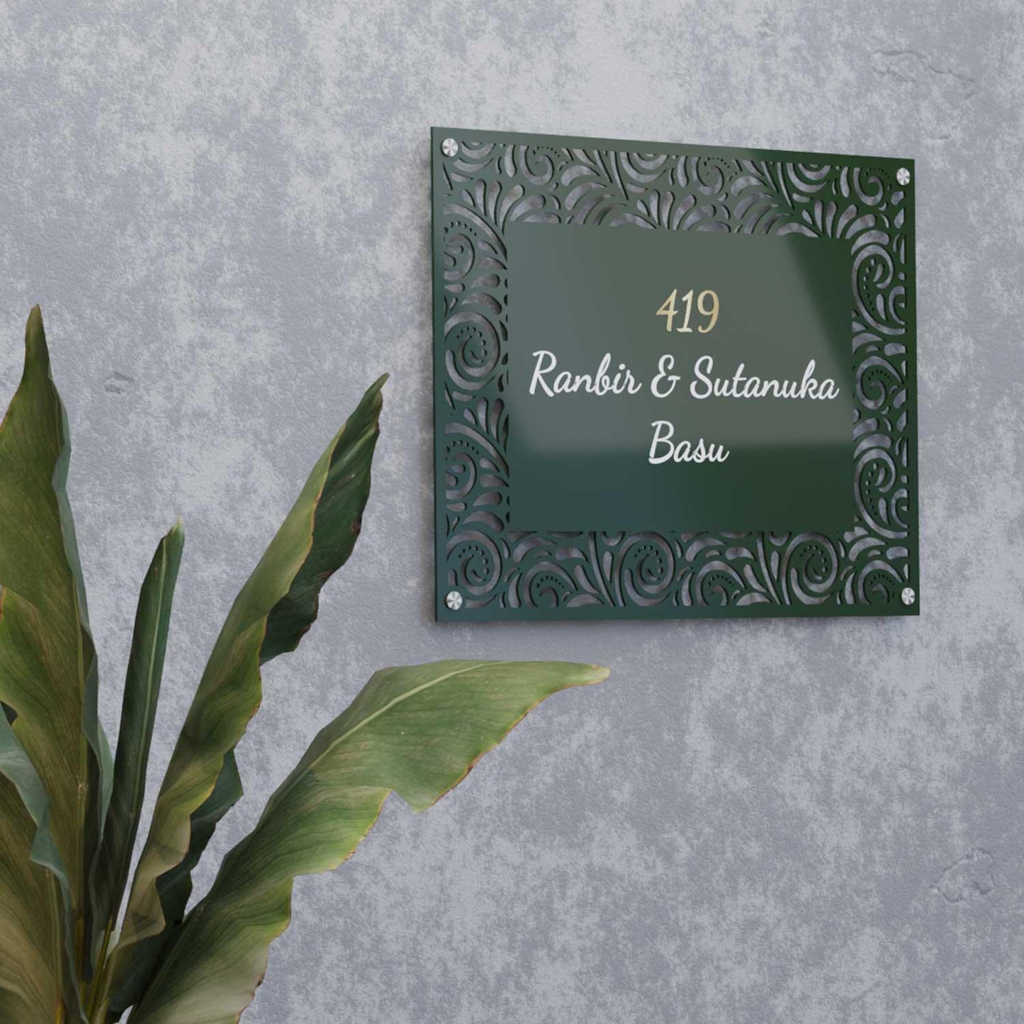 Bhanwar - Steel Name Plate - Housenama
