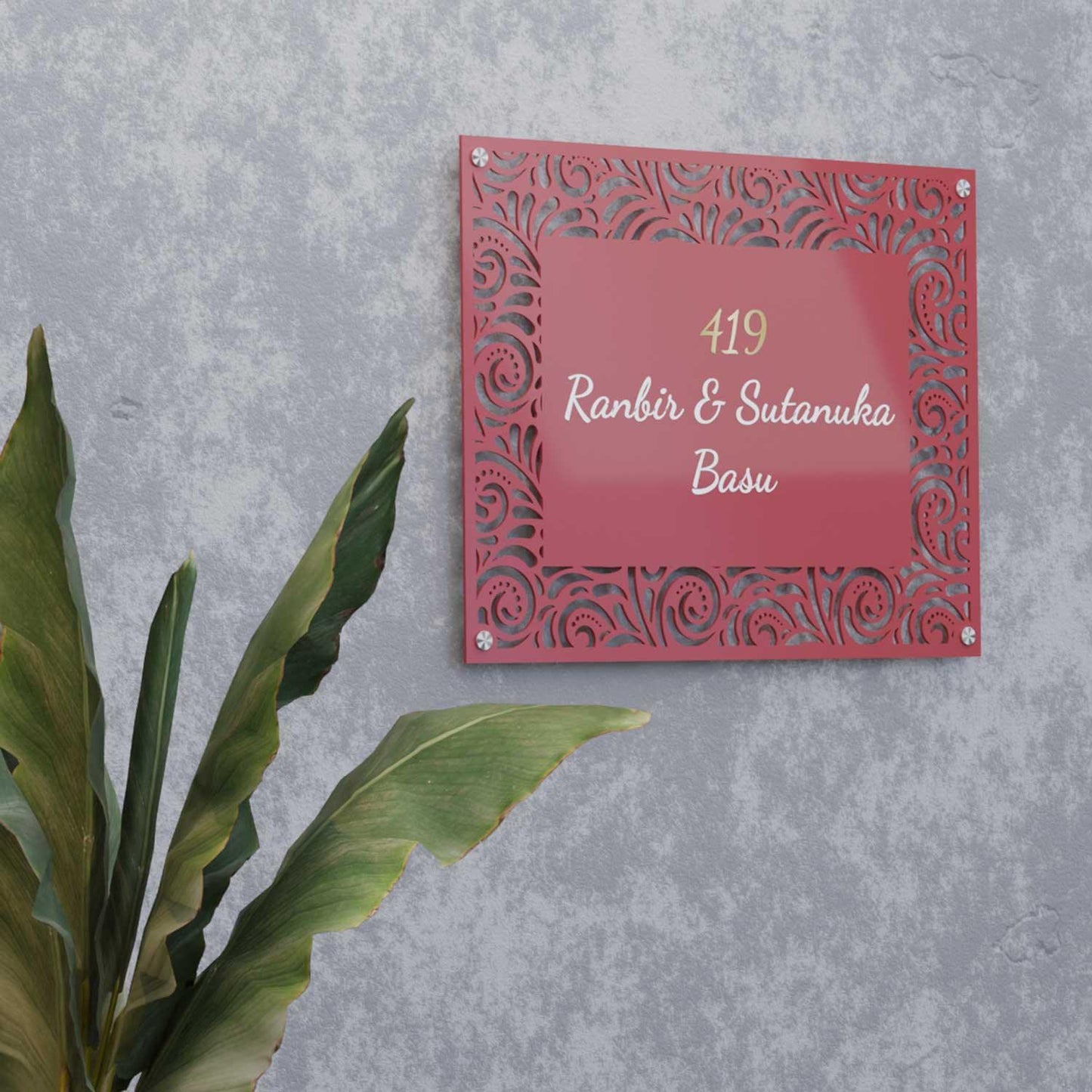 Bhanwar - Steel Name Plate - Housenama