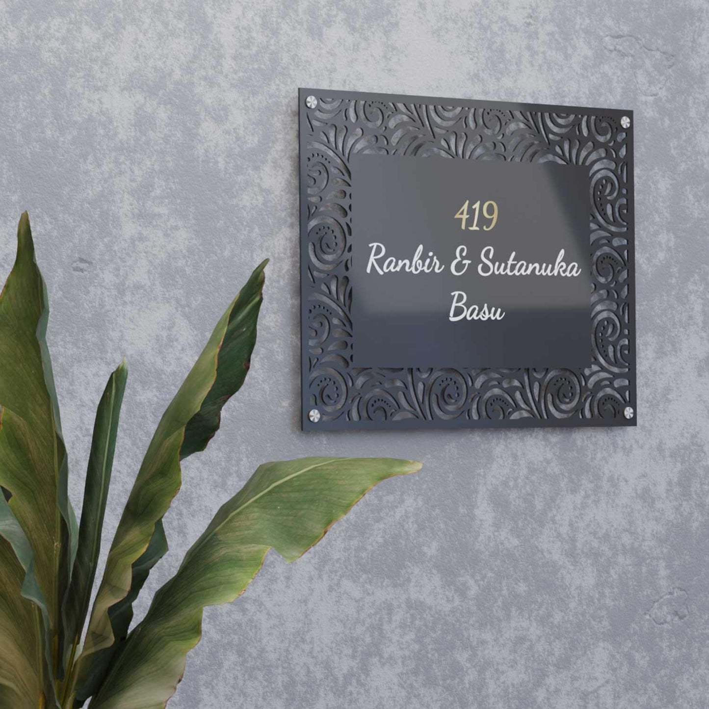 Bhanwar - Steel Name Plate - Housenama