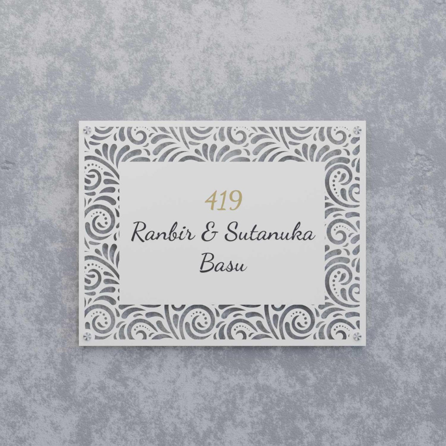 Bhanwar - Steel Name Plate - Housenama