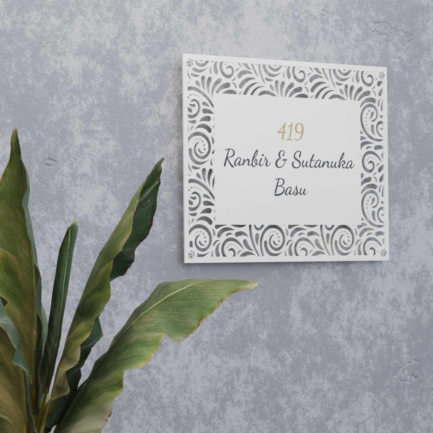 Bhanwar - Steel Name Plate - Housenama