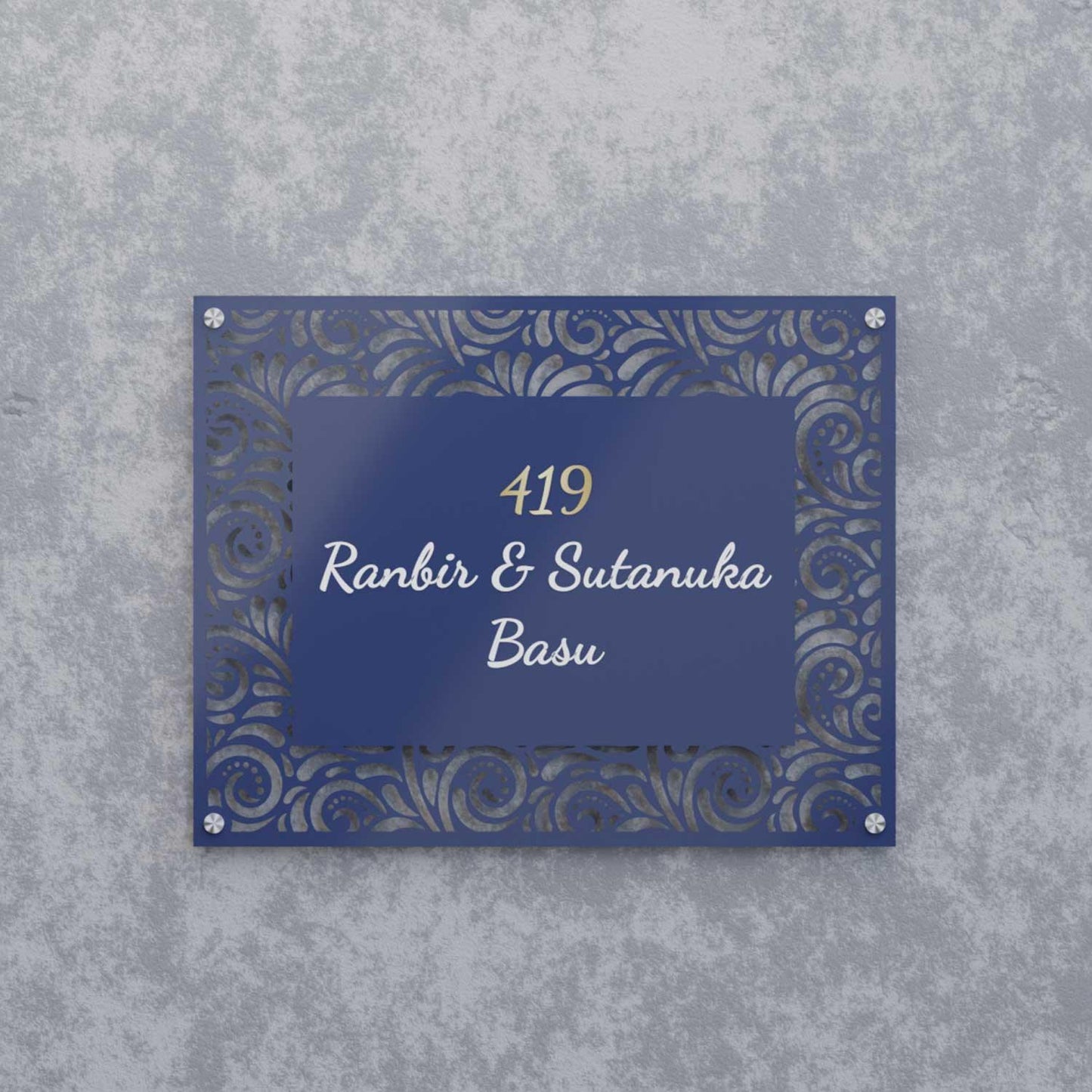 Bhanwar - Steel Name Plate - Housenama