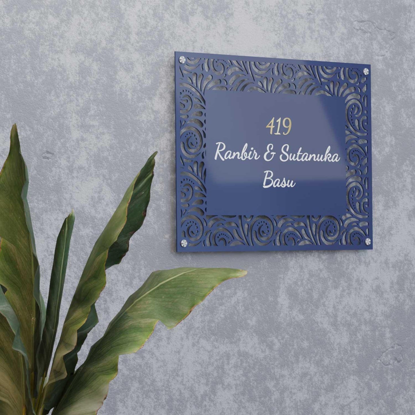 Bhanwar - Steel Name Plate - Housenama