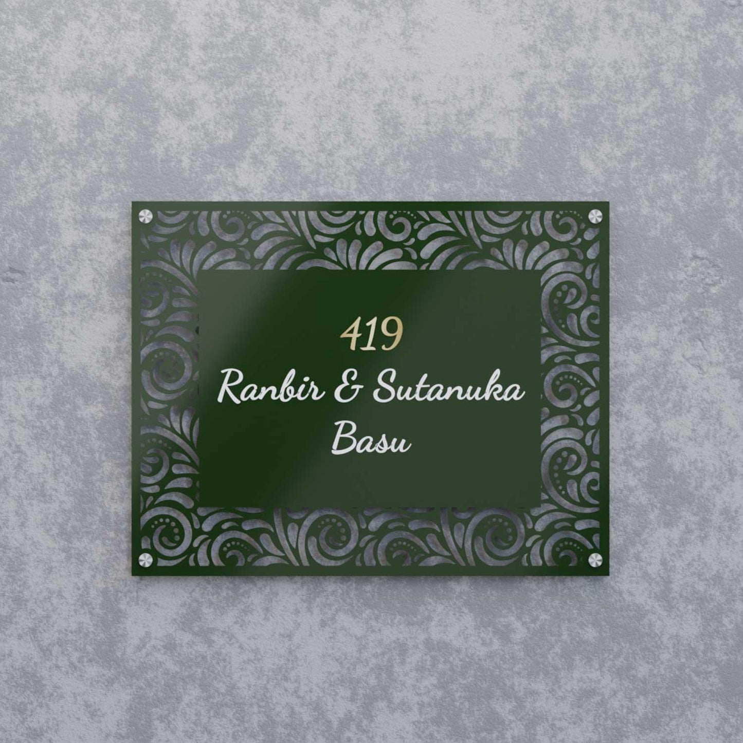 Bhanwar - Steel Name Plate - Housenama