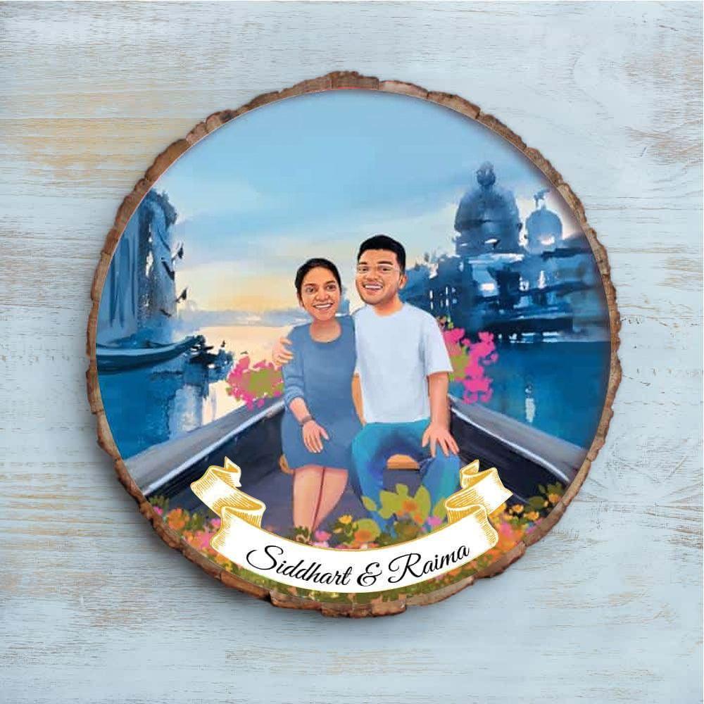 Photo Caricature Nameplate - Picture Perfect - Serene Boat Ride