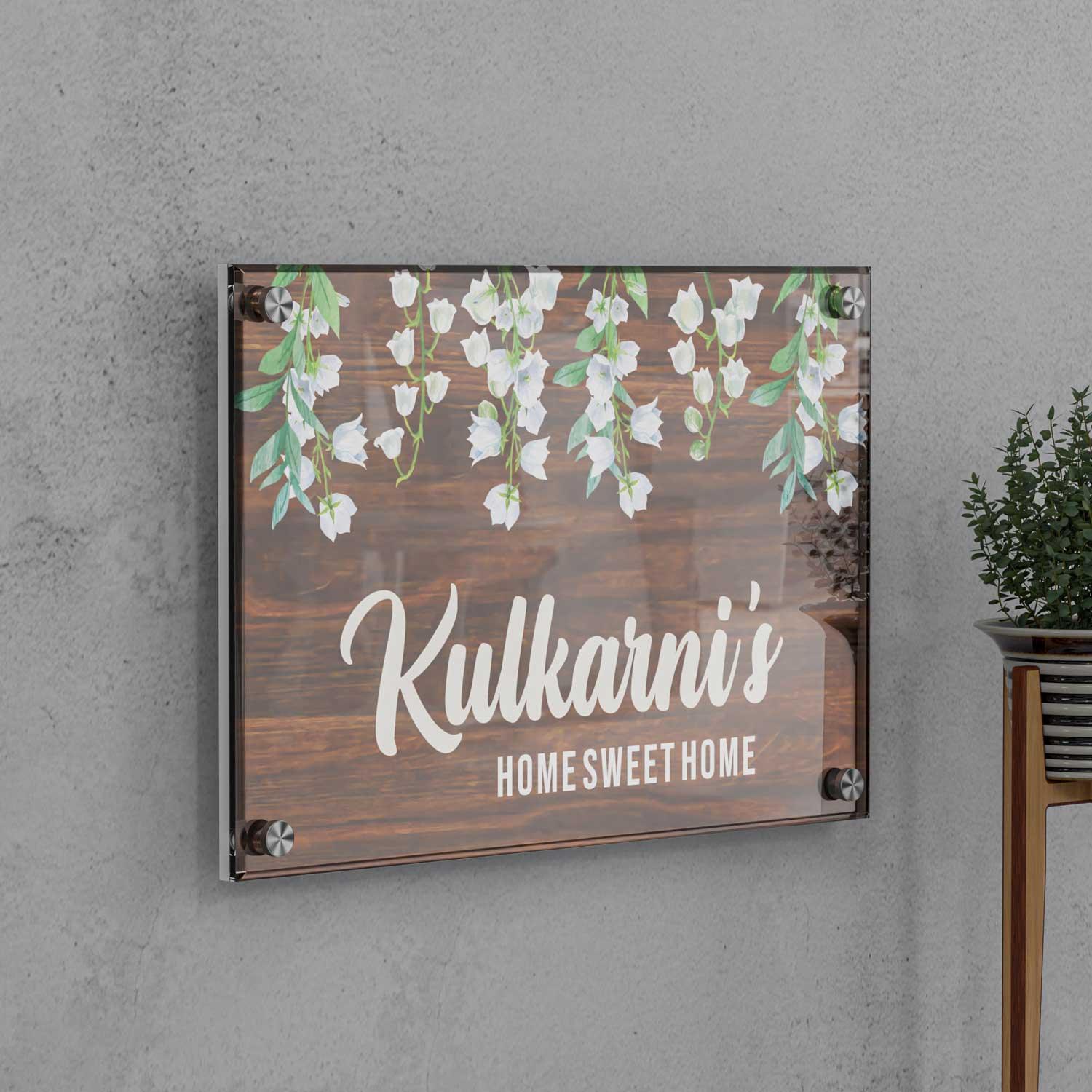 Bougainvillea Resort - Acrylic Name Plate - Housenama