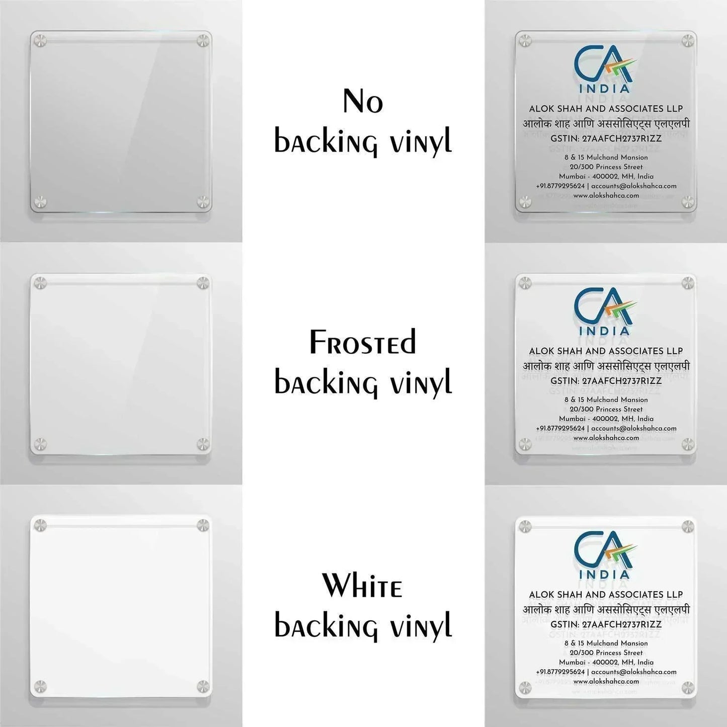 Squarica - Office Name Plate for CA Firms