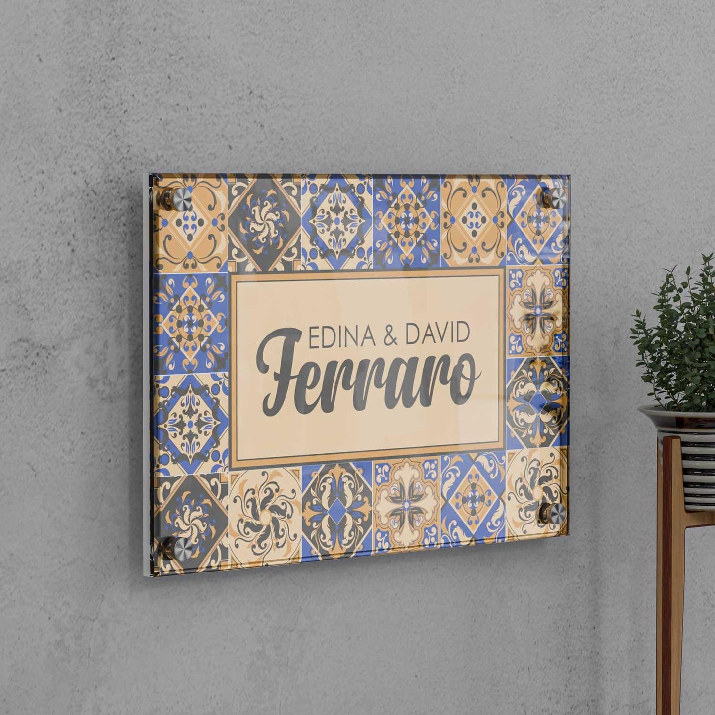 Celestial Mosaic - Acrylic Name Plate - Housenama