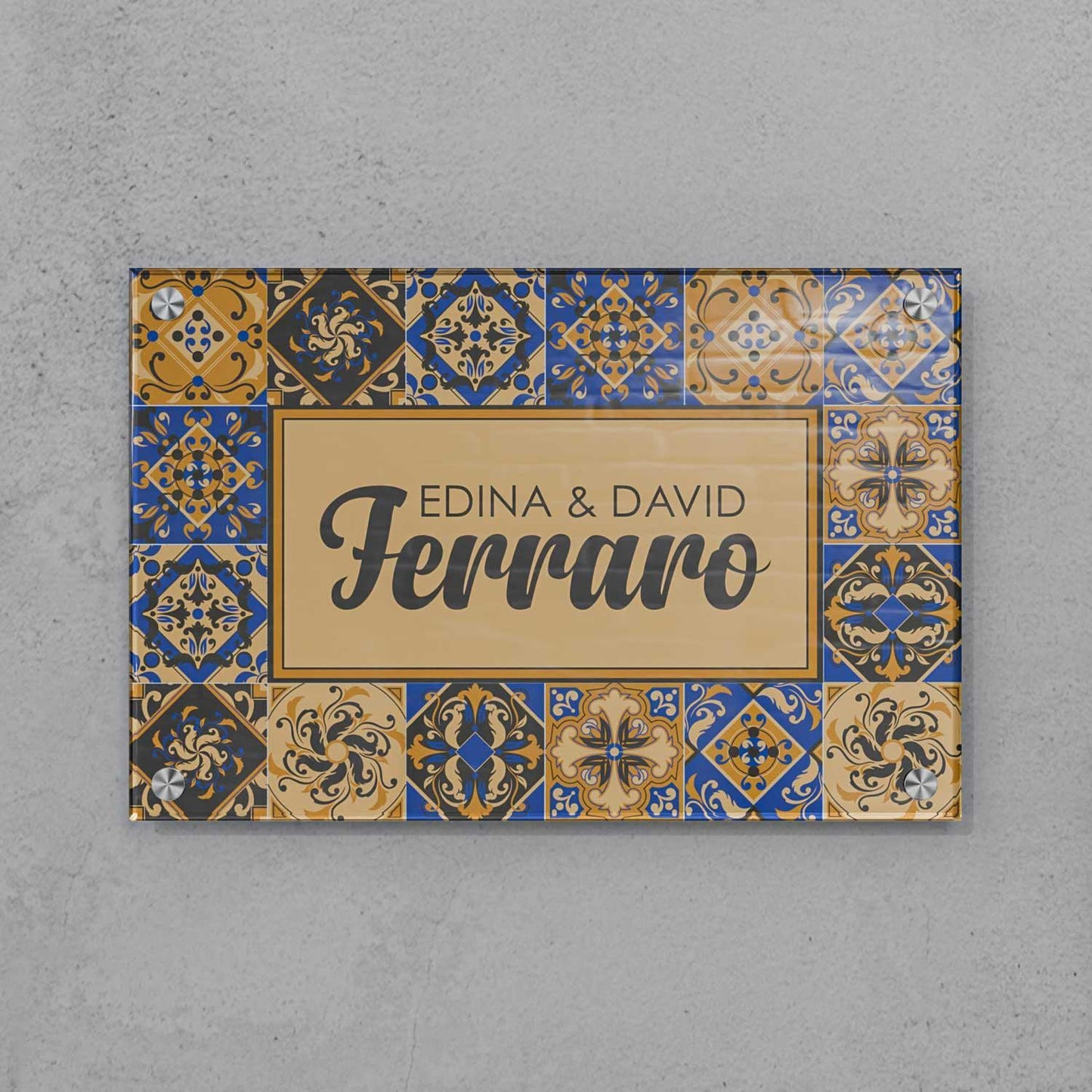 Celestial Mosaic - Acrylic Name Plate - Housenama